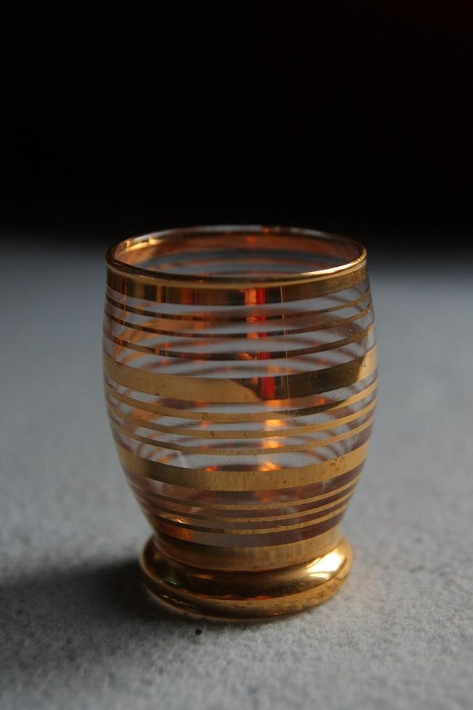 Antiek verguld likeur glas, Antiek en Kunst, Ophalen of Verzenden
