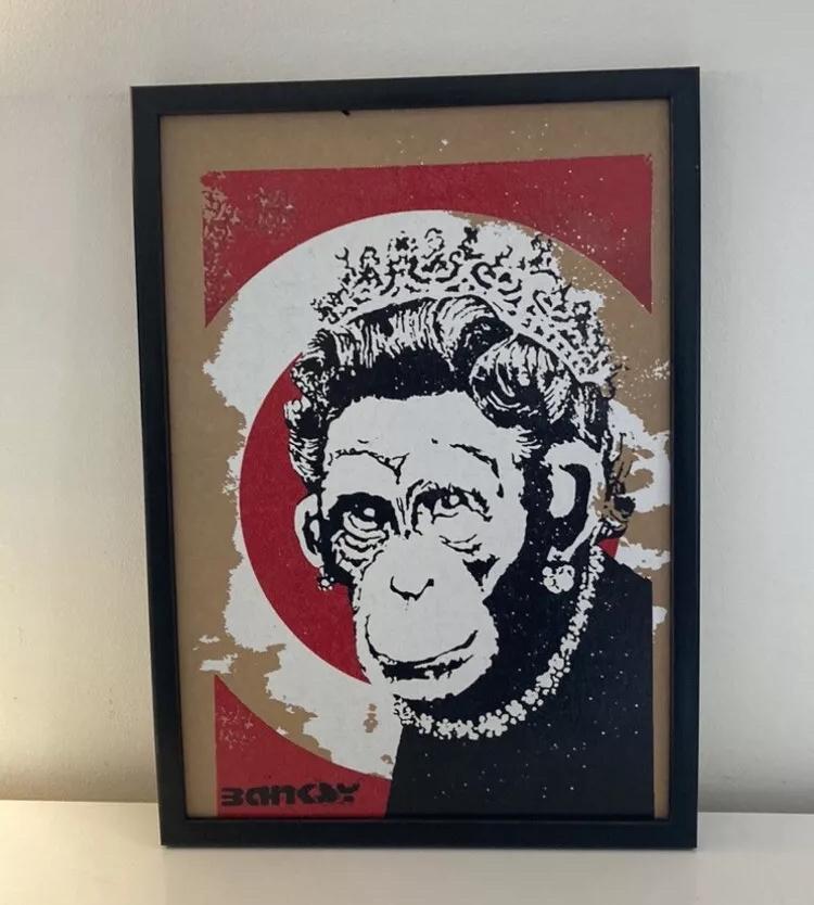 BANKSY : œuvre encadrée limitée à 50 exemplaires, Enlèvement ou Envoi