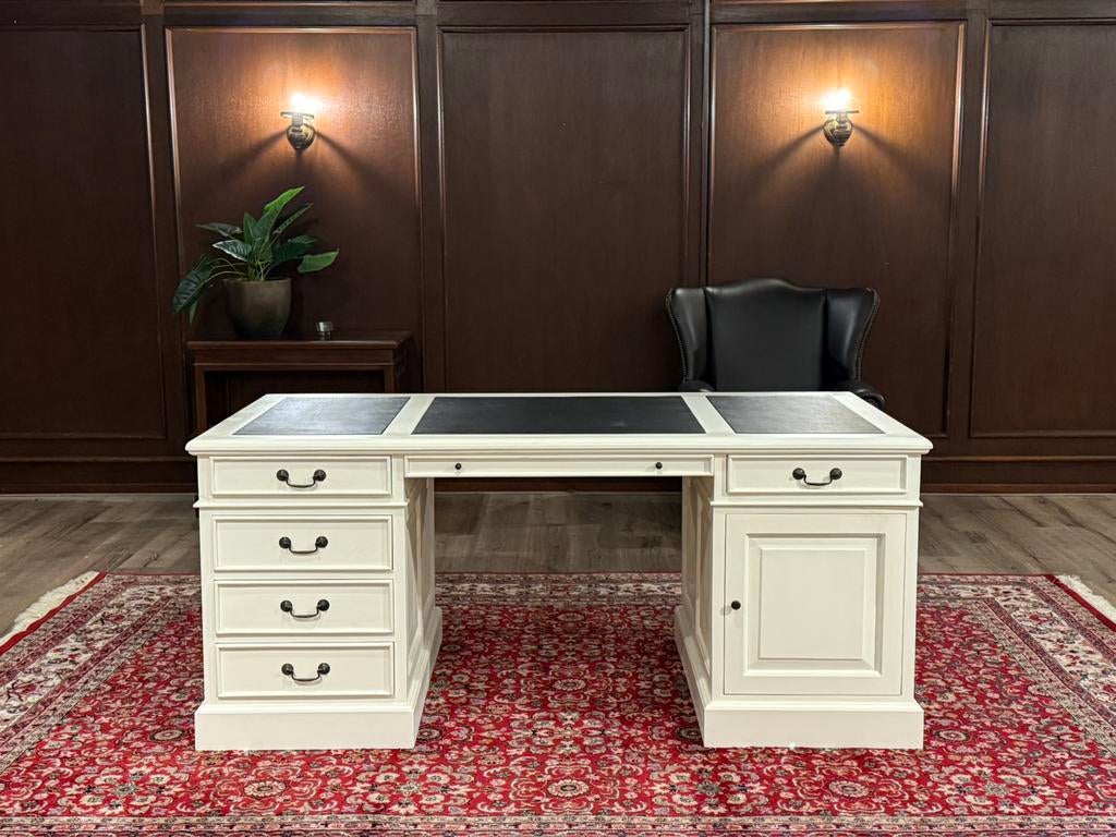 Klassiek Engels bureau wit #610, Huis en Inrichting, Ophalen of Verzenden, Zo goed als nieuw