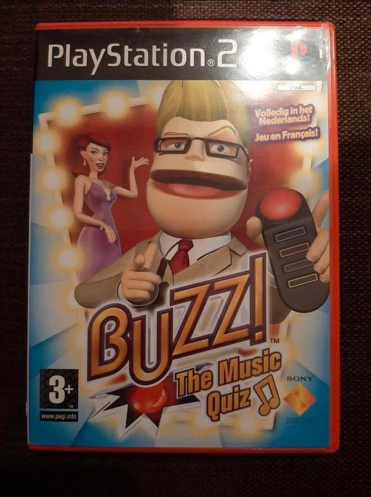 PS2 Buzz The music quiz (compleet), Games en Spelcomputers, Ophalen of Verzenden, Zo goed als nieuw