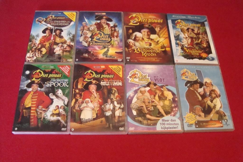 20 dvd's piet piraat, Ophalen of Verzenden