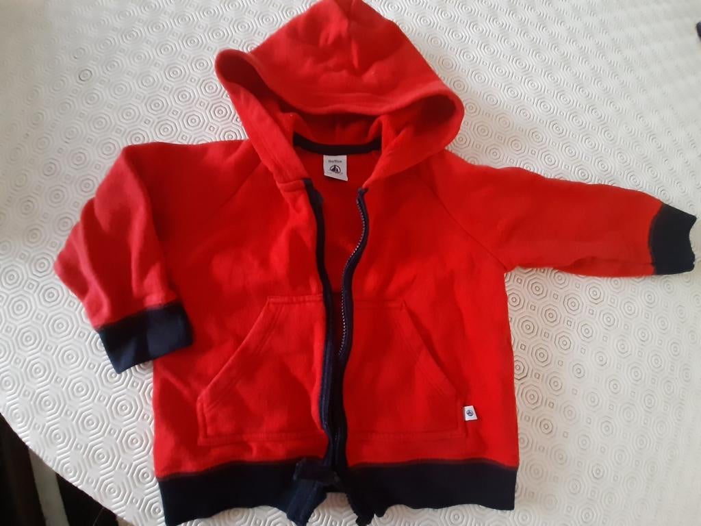 PETIT BATEAU sweat avec ZIP et capuche, Envoi, Petit Bateau, Garçon ou Fille