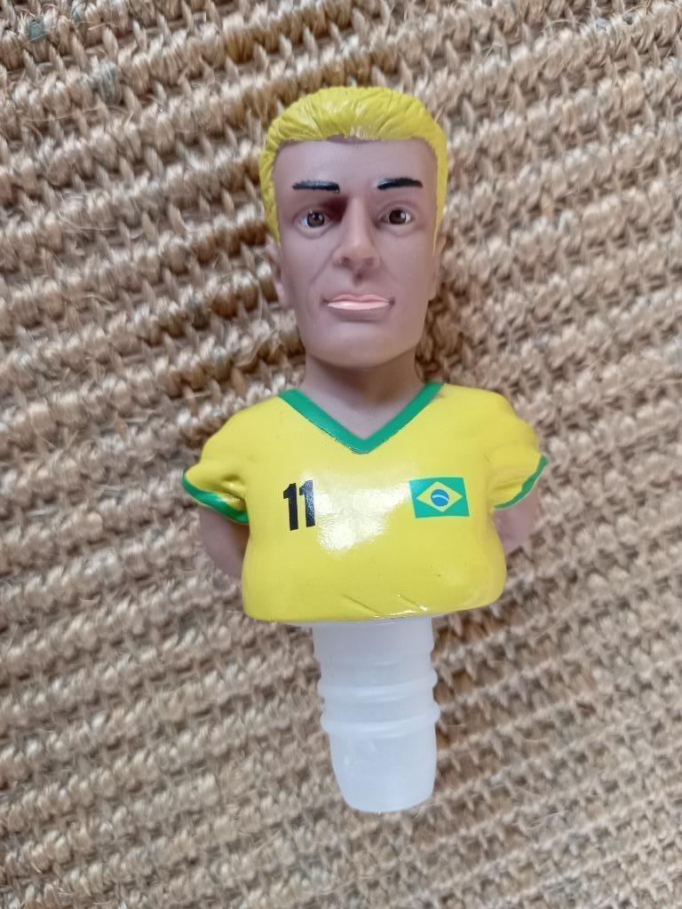 Wijnflesstopper voetbal Brazilië, Verzamelen, Ophalen of Verzenden, Nieuw, Beeldje of Poppetje