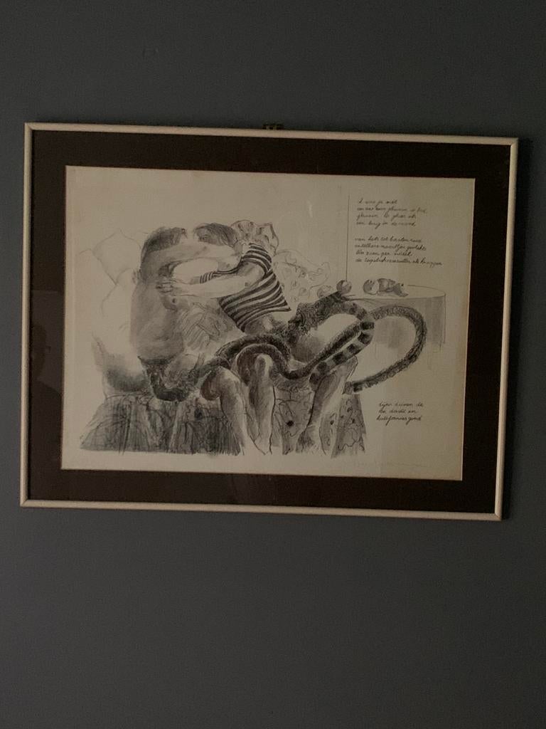 Litho ets Dees de bruyne - van Daele, Antiek en Kunst, Ophalen