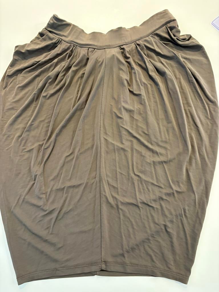 Bruine rok (XS), Kleding | Dames, Rokken, Bruin, Knielengte, Maat 34 (XS) of kleiner, Gedragen