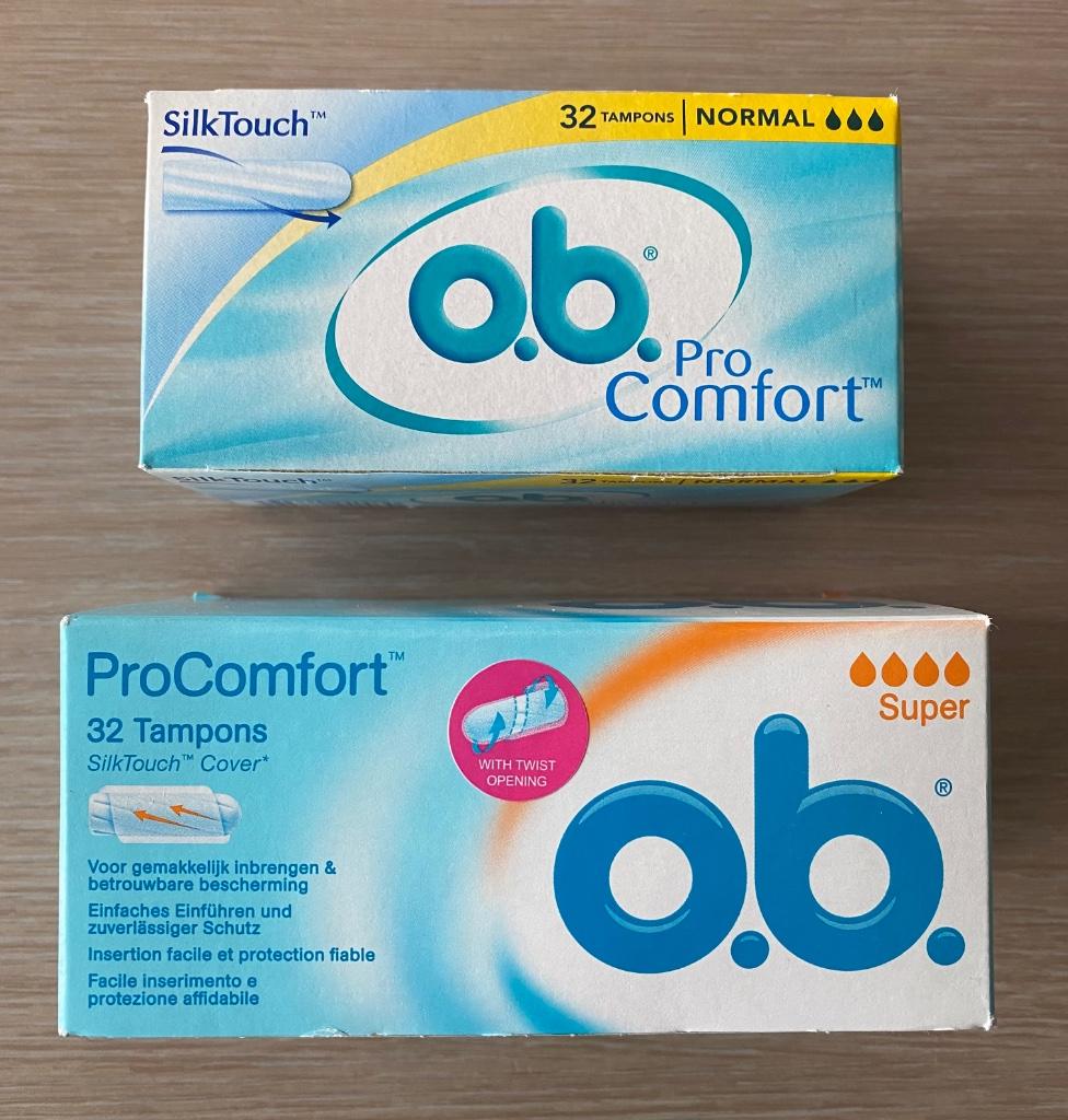 2 X 32 stuks o.b. Procomfort Tampons - NIEUW, Envoi, Neuf
