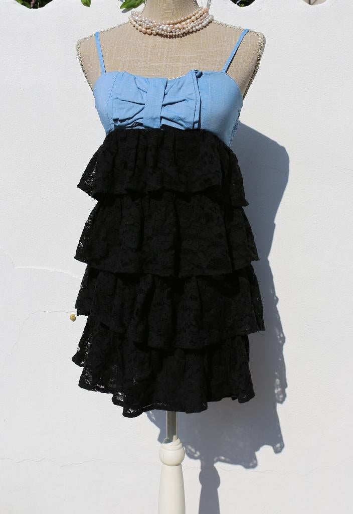 Leuke strapless jurk S, Zwart, Ophalen of Verzenden, Zo goed als nieuw, Jennyfer