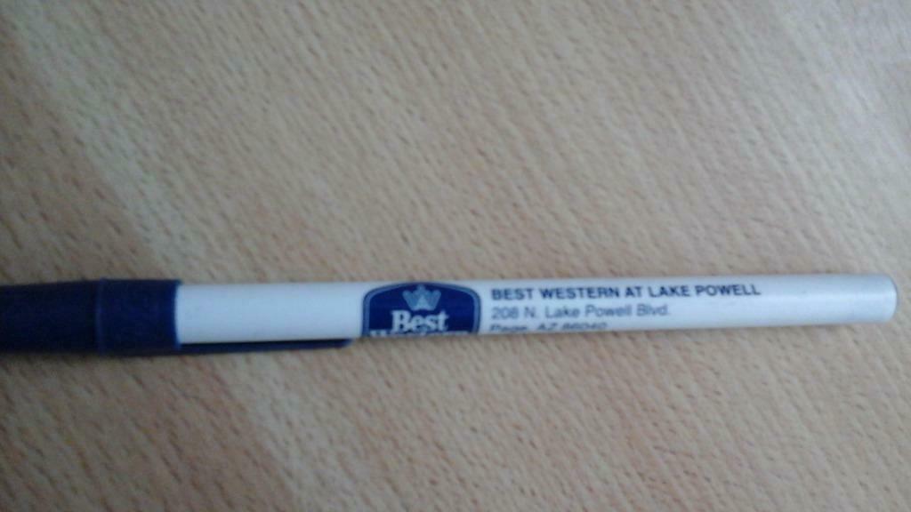 bic "Best Western Hotel at Lake Powell" Page Arizona USA, Ophalen of Verzenden, Zo goed als nieuw, Balpen, Met reclame