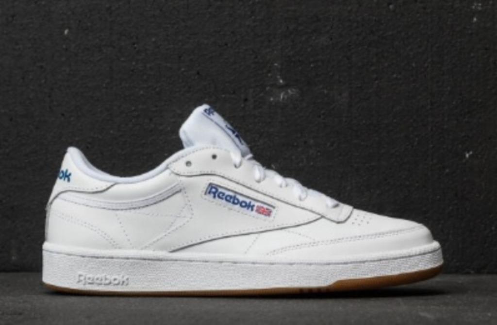 maat 45 Reebok Club C85 lederen sneakers Royal white / GUM, Ophalen, Wit, Nieuw, Sneakers