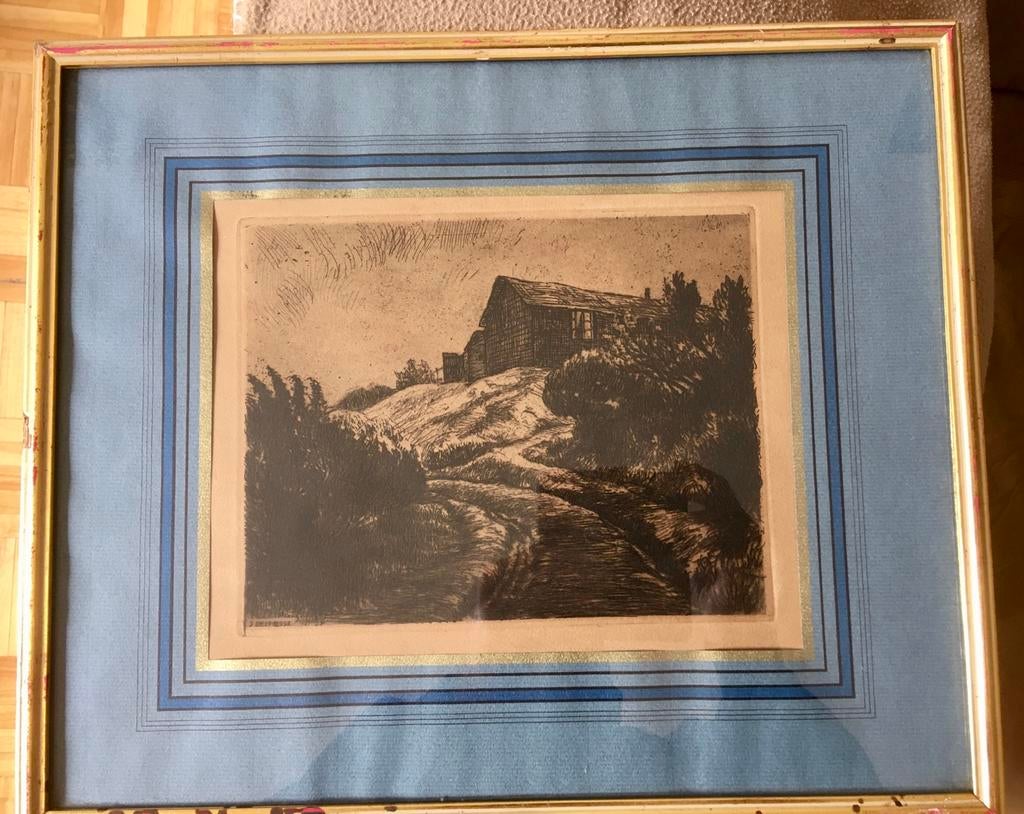 Litho/gravure J.Delfosse, Antiquités & Art, Enlèvement ou Envoi