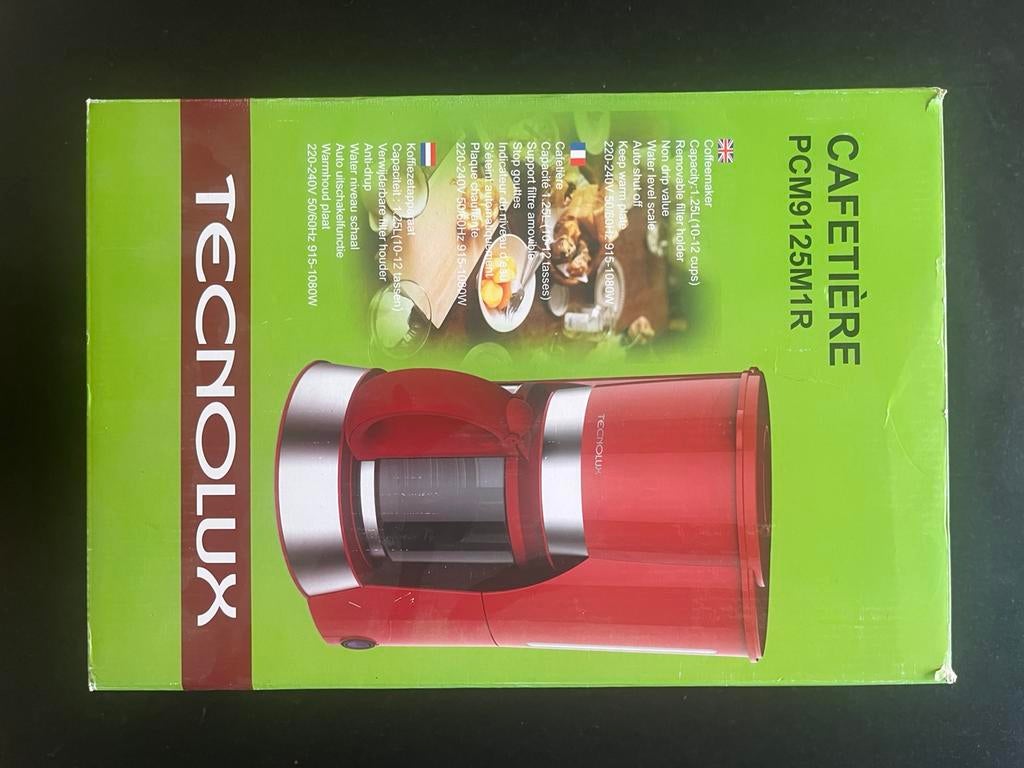 Tecnolux PCM9125M1R, Electroménager, Cafetières, Neuf, Café moulu, Cafetière, 4 à 10 tasses, Enlèvement
