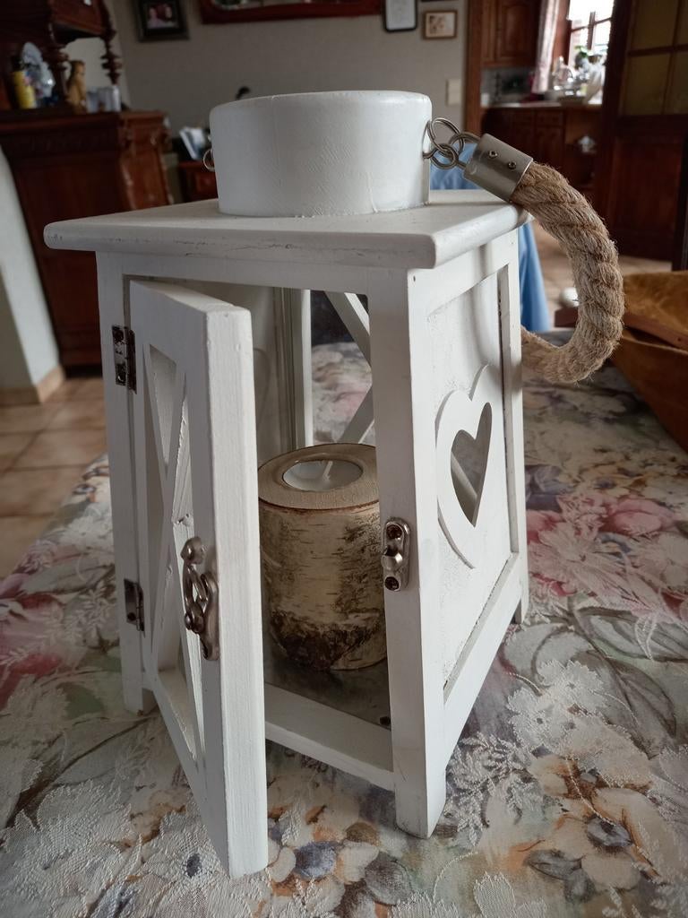 Lanterne de table avec porte-tronc d'arbre pour bougie, Maison & Meubles, Enlèvement ou Envoi, Comme neuf