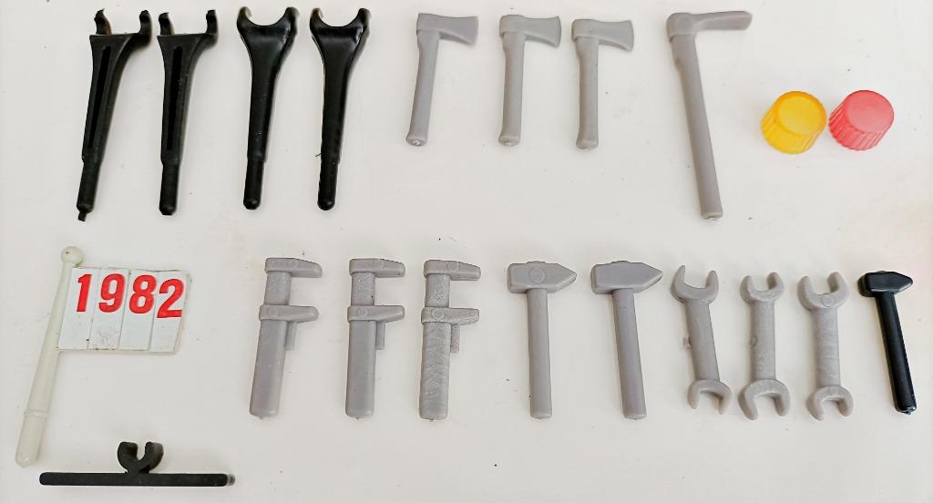 Playmobil: 21 Outils / accessoires "vintage", Enlèvement ou Envoi, Utilisé, Playmobil en vrac