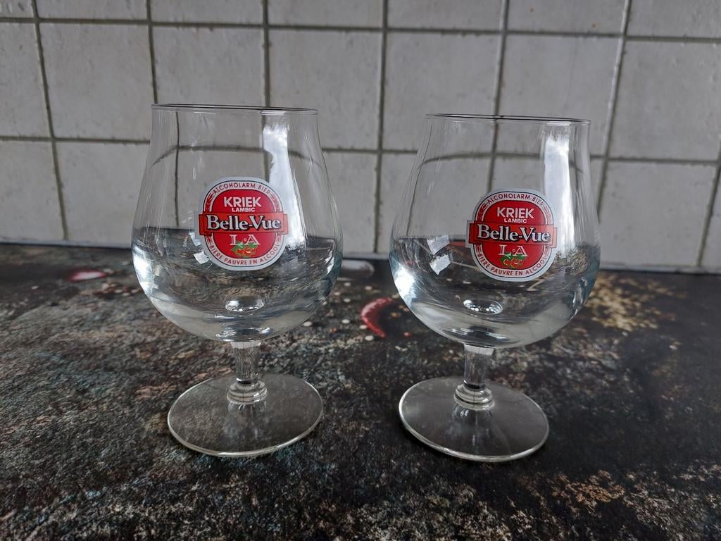 Bierglas alcoholarm kriek, Ophalen of Verzenden, Bierglas