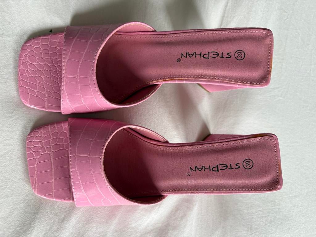 Roze klomp pump - Stephan - maat 39, Kleding | Dames, Nieuw, Roze, Sandalen of Muiltjes, Ophalen of Verzenden