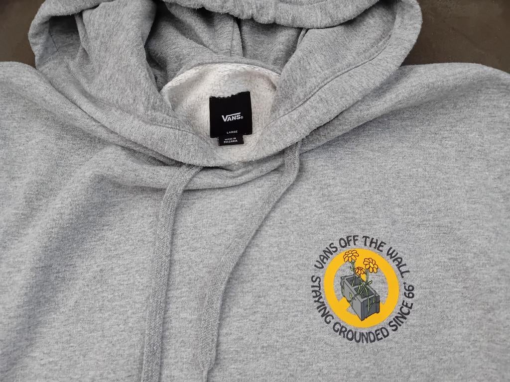 Vans hoodie L in perfecte staat 1x gedragen, Ophalen, Zo goed als nieuw, Grijs