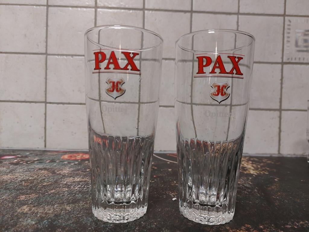 Verres à bière blonde Pax, Enlèvement ou Envoi, Comme neuf, Verre à bière