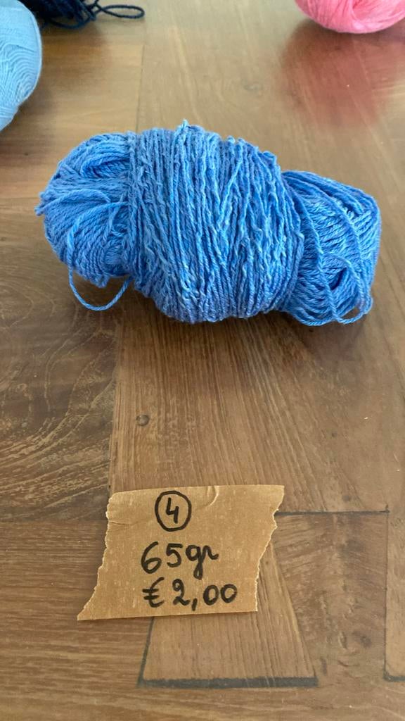 Blauwe wol 1 bol van 65 gr. slechts 2,00€., Enlèvement, Utilisé