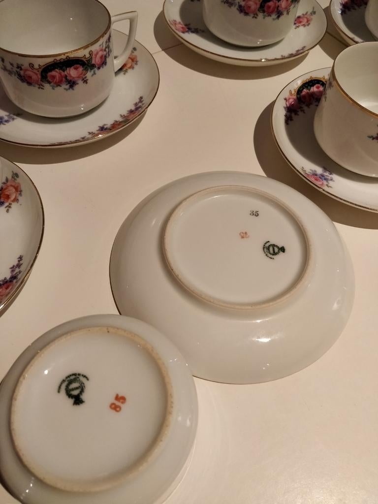 Met nummers en stempels, Antiek en Kunst, Antiek | Servies compleet, Ophalen