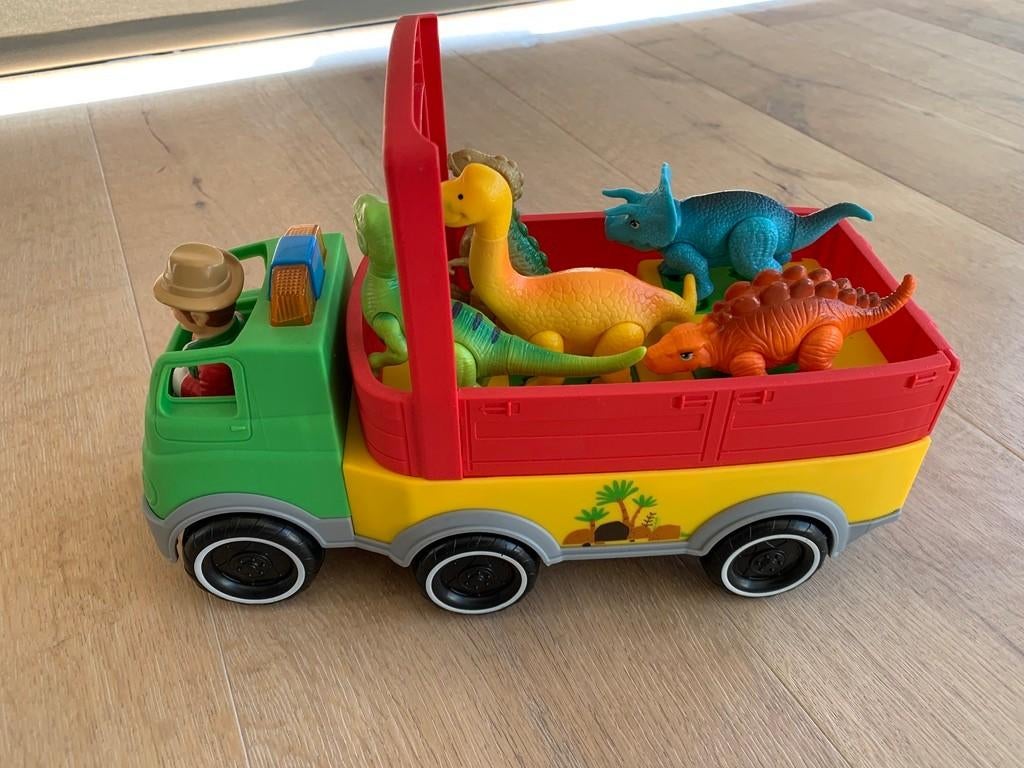 Speelgoedauto met dino's, Ophalen, Gebruikt
