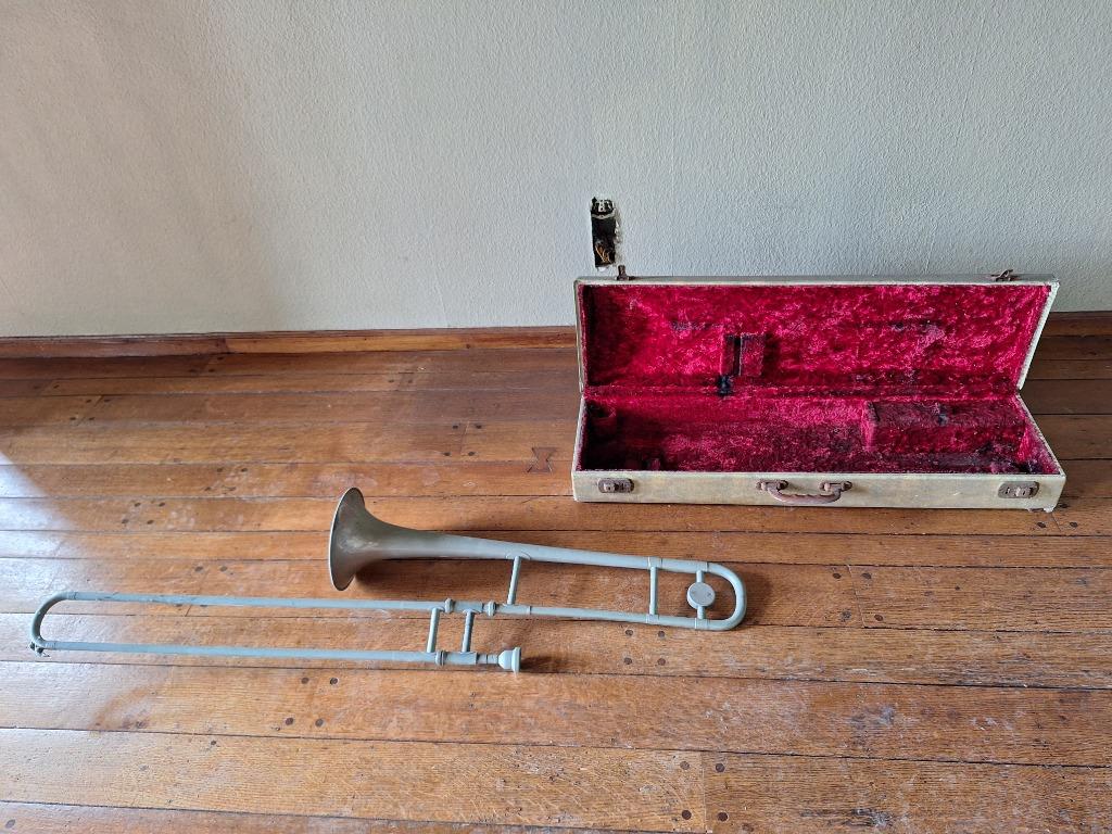 Trombone tenor, Musique & Instruments, Enlèvement, Utilisé, Alto, Avec valise