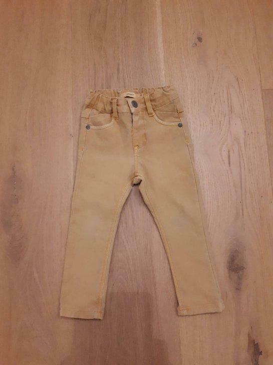 Broek / jeans Name it geel / oker - maat 92 - 2 jaar, Gebruikt, Broek