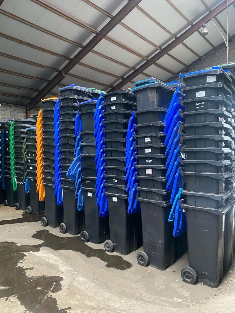 STAPELKORTING 140L CONTAINERS - AANBIEDING!!!, Huis en Inrichting, Woonaccessoires | Prullenbakken, Gebruikt, Kunststof, 75 cm of meer