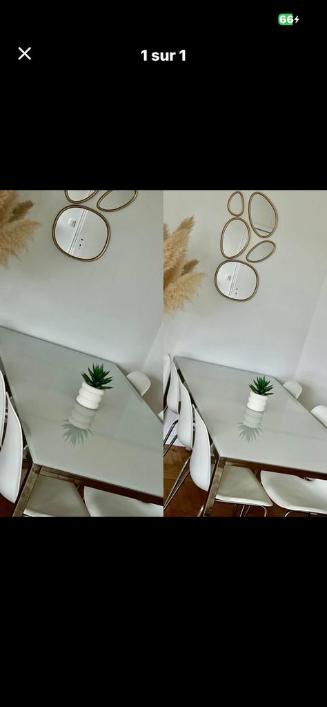 Table vitree ikea, Maison & Meubles, Accessoires pour la Maison | Tableaux d'affichage, Enlèvement, Comme neuf