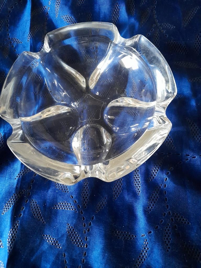 Cendrier en cristal 20cm diamètre et 250gr, Enlèvement