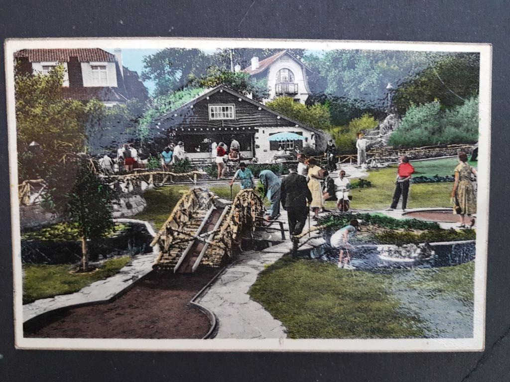 Postkaart Koksijde Coxyde Minigolf Golf Miniature, Ophalen of Verzenden, 1940 tot 1960, Gelopen, West-Vlaanderen