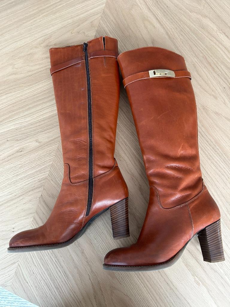 Bottines Scapa - cognac - pointure 38 1/2, Vêtements | Femmes, Chaussures, Scapa, Enlèvement ou Envoi, Brun, Porté
