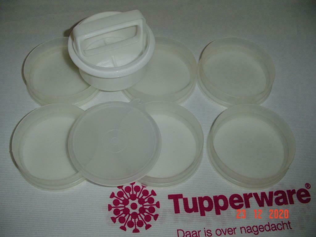 Tupperware Hamburger set 1 pers , 1 deksel ,6 potjes, Ophalen of Verzenden, Gebruikt