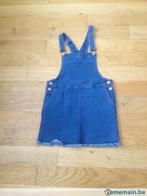 robe en jeans taille 140, Utilisé, Fille, Robe ou Jupe