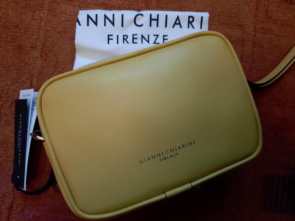 Trousse / Sac Bandoulière en cuir Gianni Chiarini, Overige merken, Geel, Nieuw, Ophalen of Verzenden