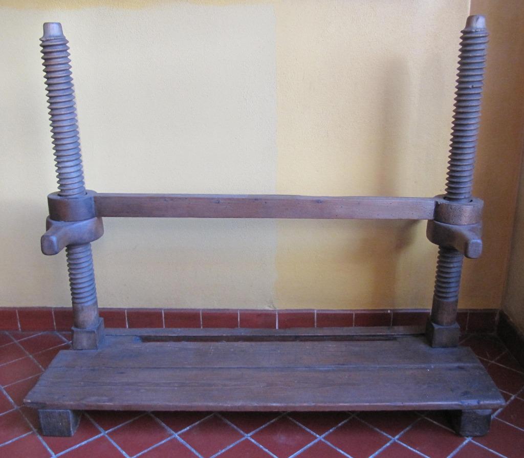 Antieke boekbindlijst in hout, Antiek en Kunst, Curiosa en Brocante, Ophalen