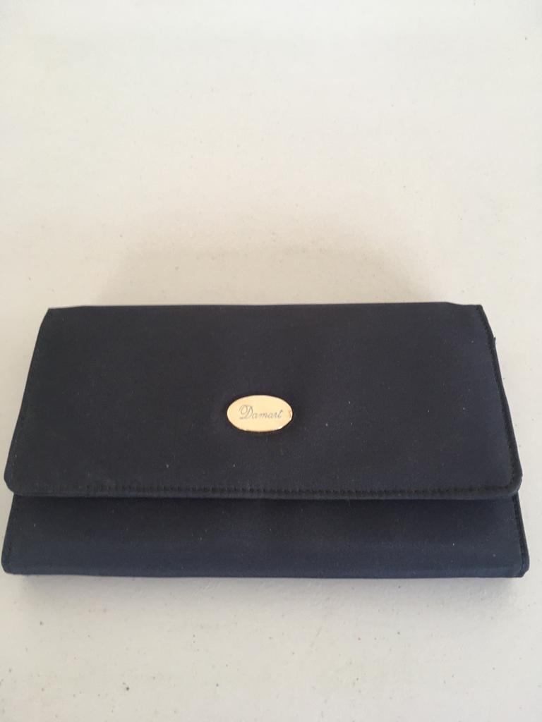 Portemonnee blauw stof DAMART L 19 cm, H 12 cm NIEUW., Handtassen en Accessoires, Ophalen