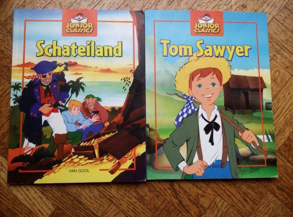 2 Junior Classics: Schateiland + Tom Sawyer, Ophalen of Verzenden, Gelezen