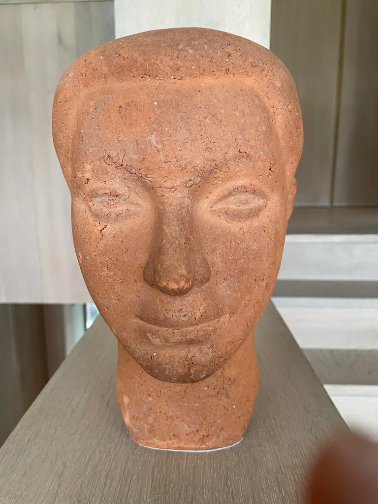 Terra cotta hoofd van Basil Lamon, Antiek en Kunst, Kunst | Beelden en Houtsnijwerken, Ophalen