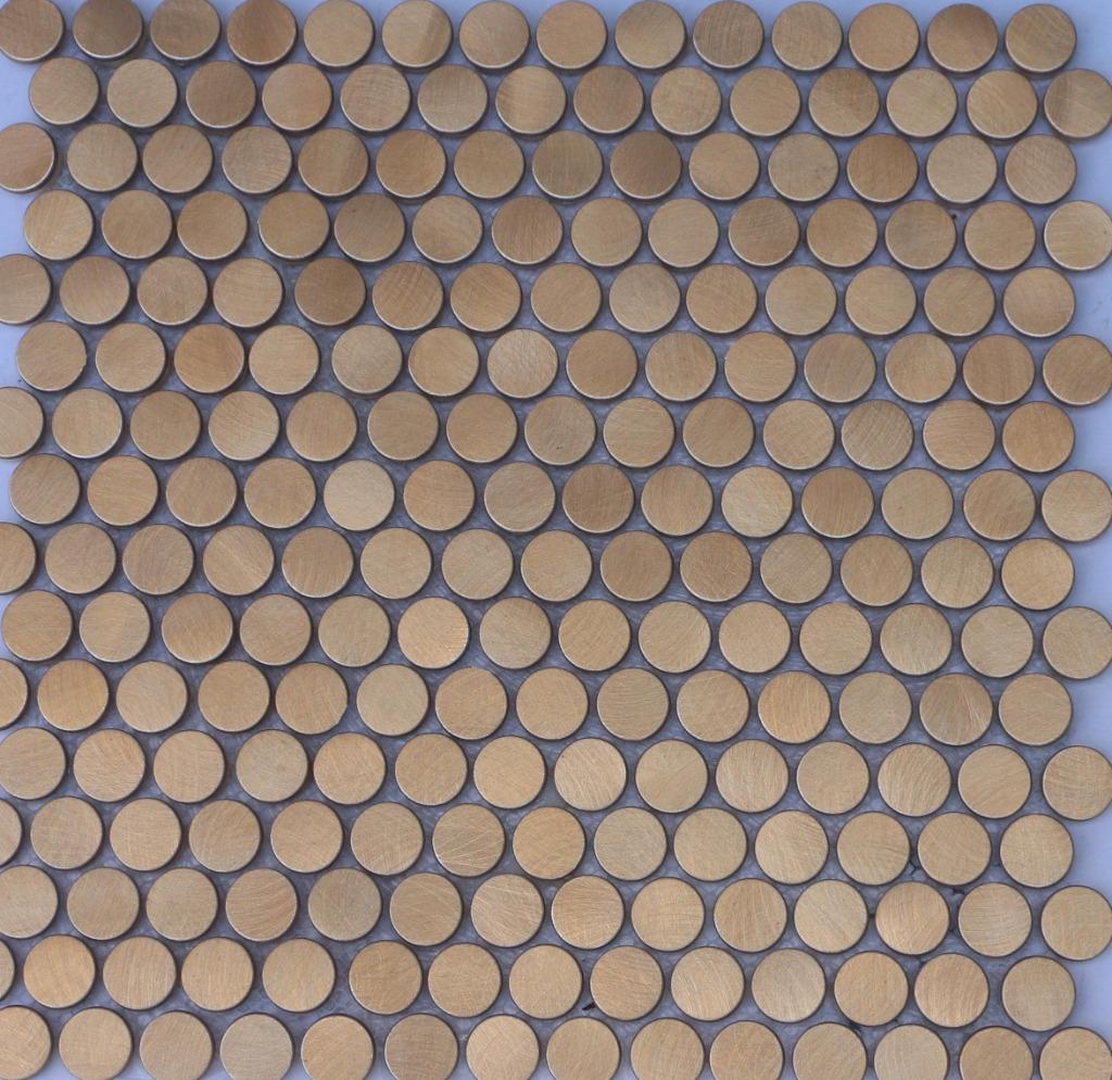 Mozaiëk Reflection Penny Round Copper 19mm op matje 300x300, Ophalen, Nieuw, 20 tot 40 cm, 10 m² of meer