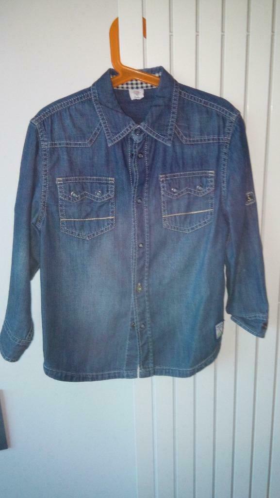Jeanshemd, merk S. Oliver, maat 116 - 122, Enlèvement ou Envoi, Comme neuf, Garçon, Chemise ou Chemisier