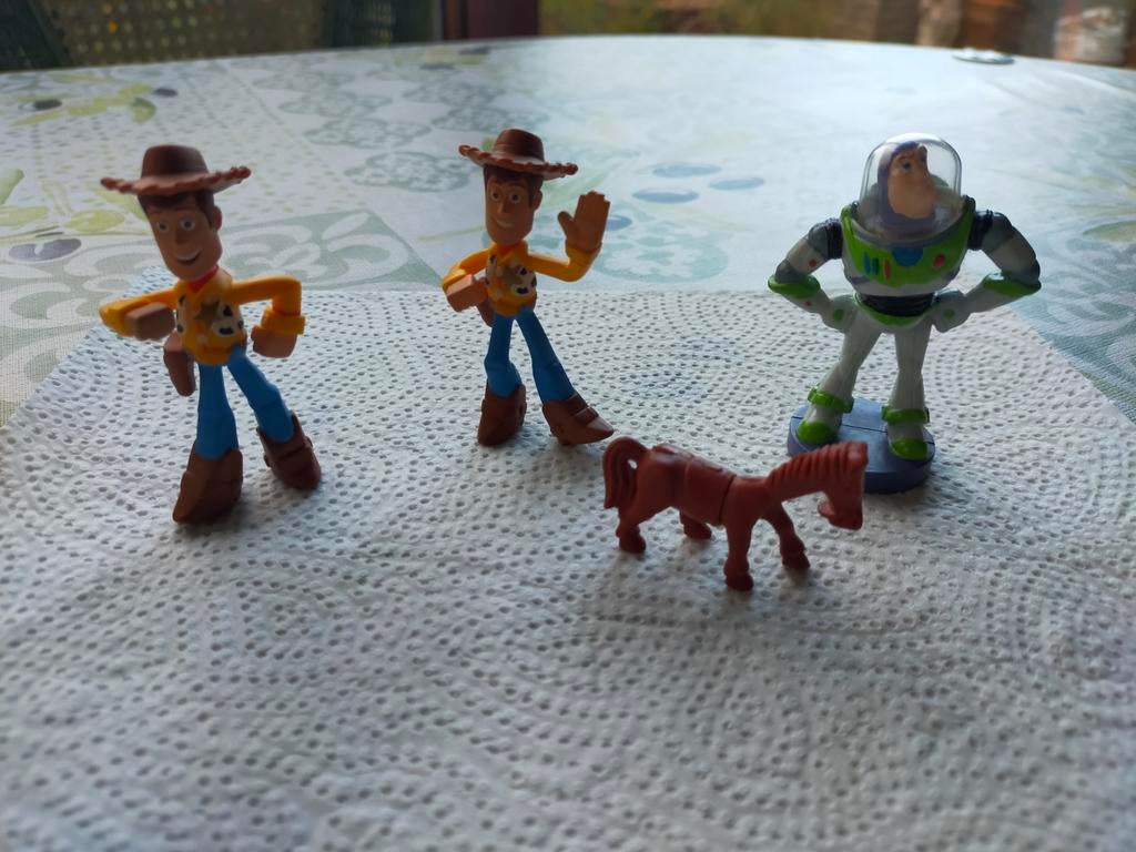 Figuren Energizer Buzz Lightyear en Woody.Hoogte 7 cm., Enlèvement, Comme neuf