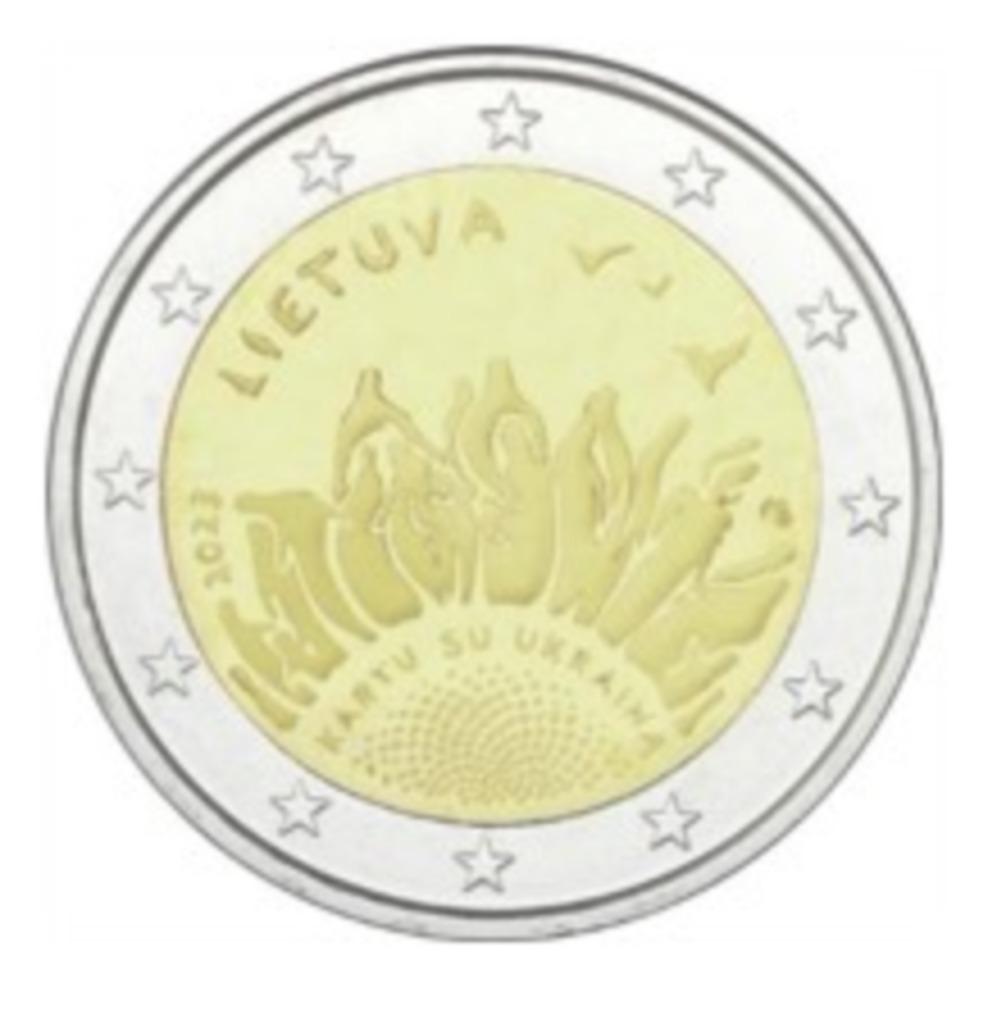 2 euro Litouwen 2023 Samen met Oekraïne, Ophalen of Verzenden, 2 euro