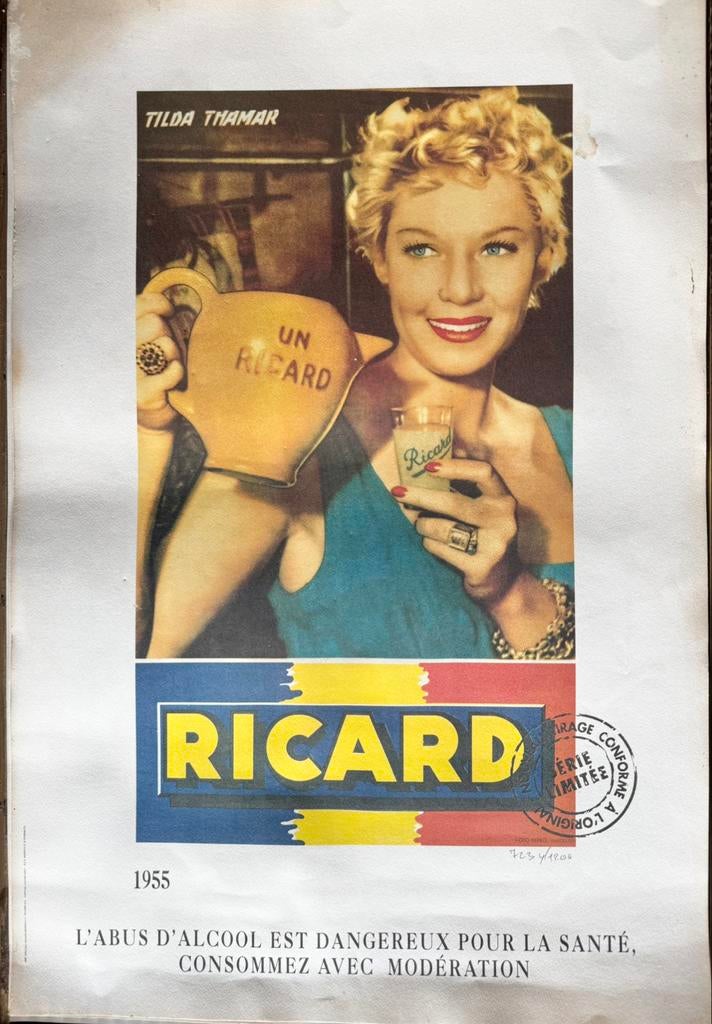 Affiche ricart 1955 tirage limité 723/1200, Antiquités & Art, Enlèvement ou Envoi