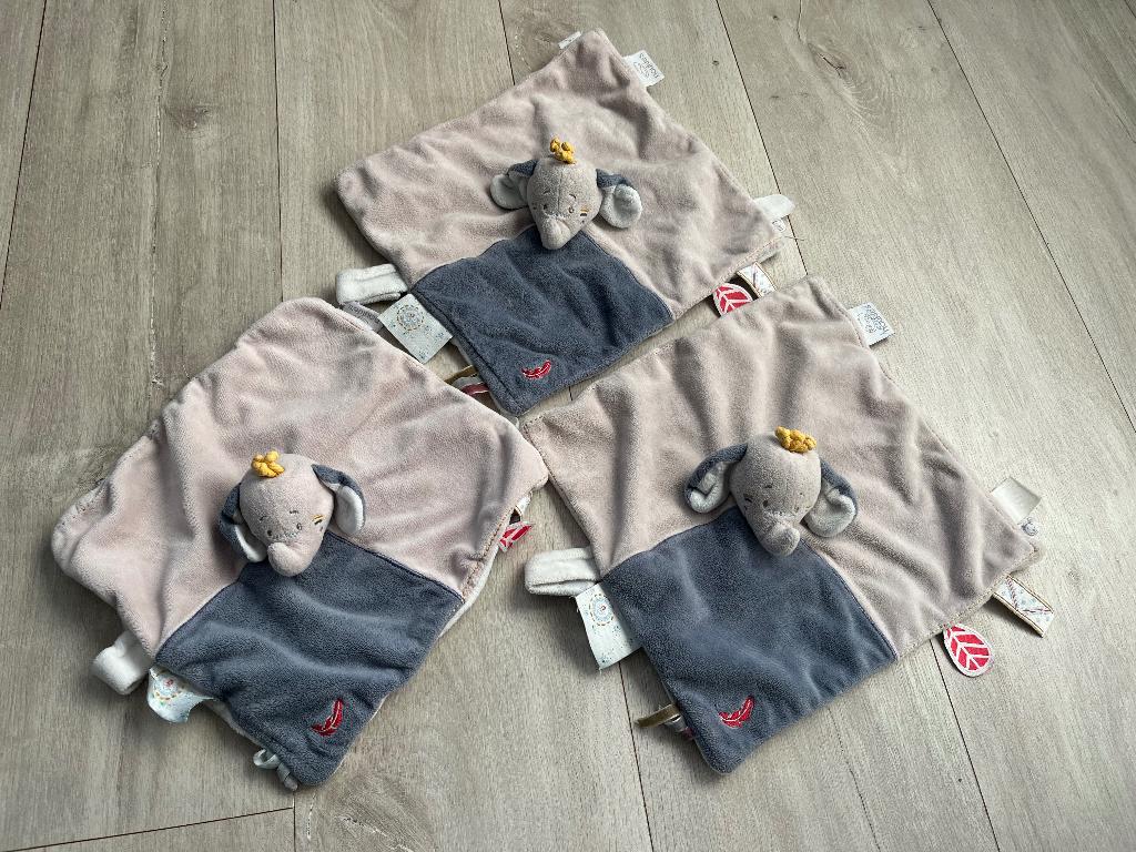 Knuffeldoekjes Noukies doudou olifant, Enfants & Bébés, Enlèvement, Éléphant