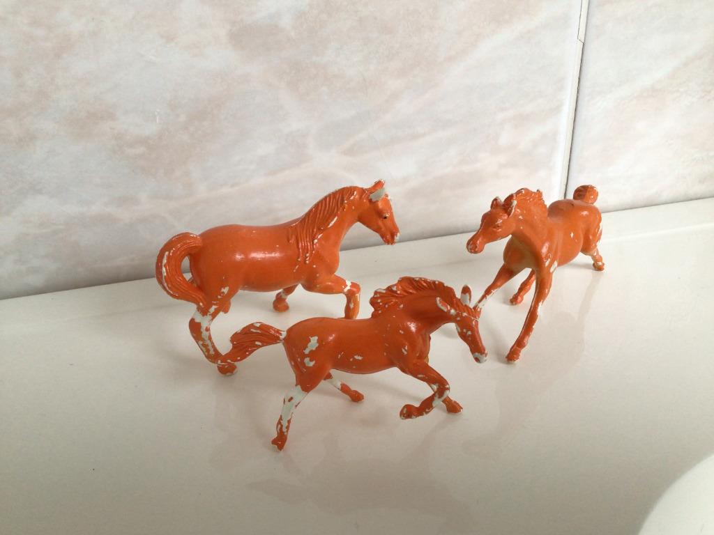 vintage figuurtjes paarden, Ophalen of Verzenden, Gebruikt, Paard, Beeldje of Figuurtje