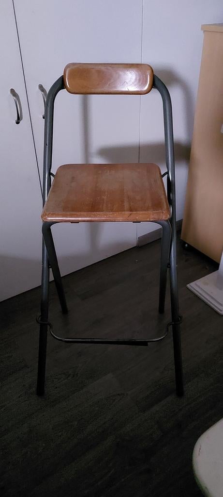 3 tabourets de bar vintage, Enlèvement, Utilisé, Bois