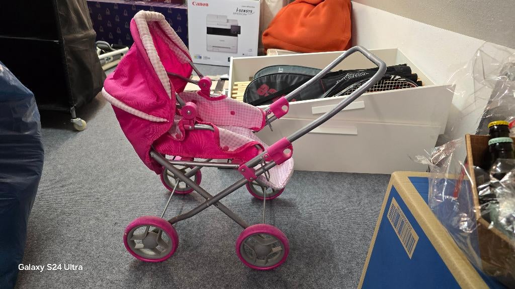 speelgoed poppenwagen roze, Ophalen, Gebruikt, Babypop