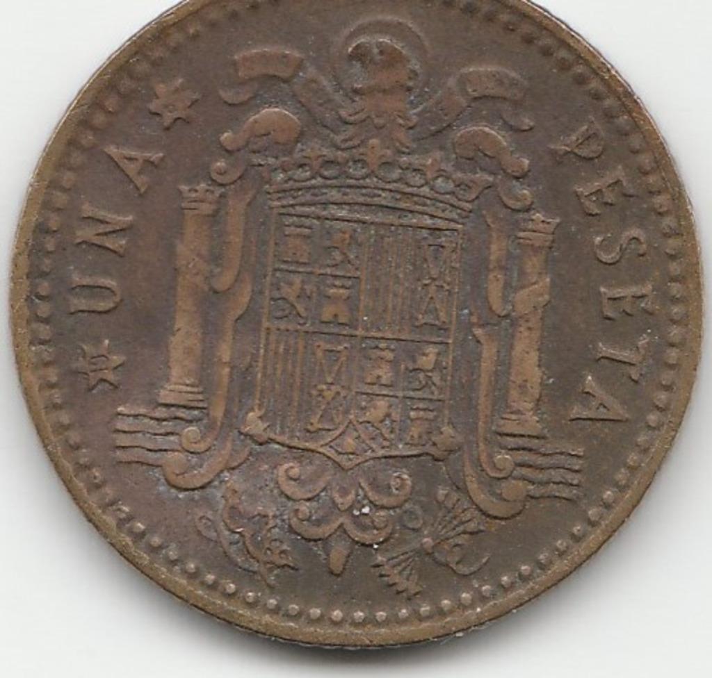 Peseta 1 una Spanje 1966, Ophalen of Verzenden, Overige landen, Losse munt