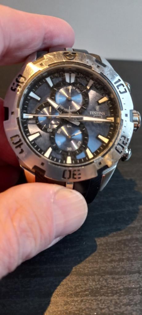Festina horloge F16672, Handtassen en Accessoires, Horloges | Heren, Ophalen, Gebruikt, Staal, Polshorloge