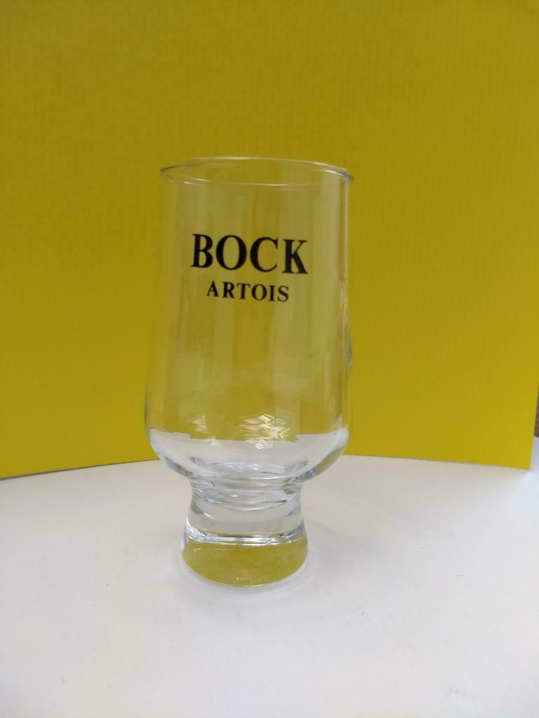 Glas Bock Artois. H 13,4 cm. Stella., Ophalen of Verzenden, Zo goed als nieuw